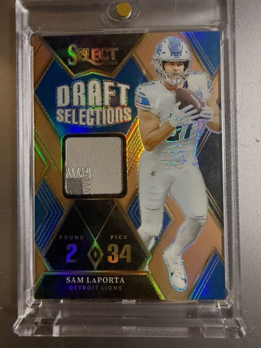 Sam LaPorta Patch DSM-SLA | 2023 Panini Select | Draft Selections 1/49